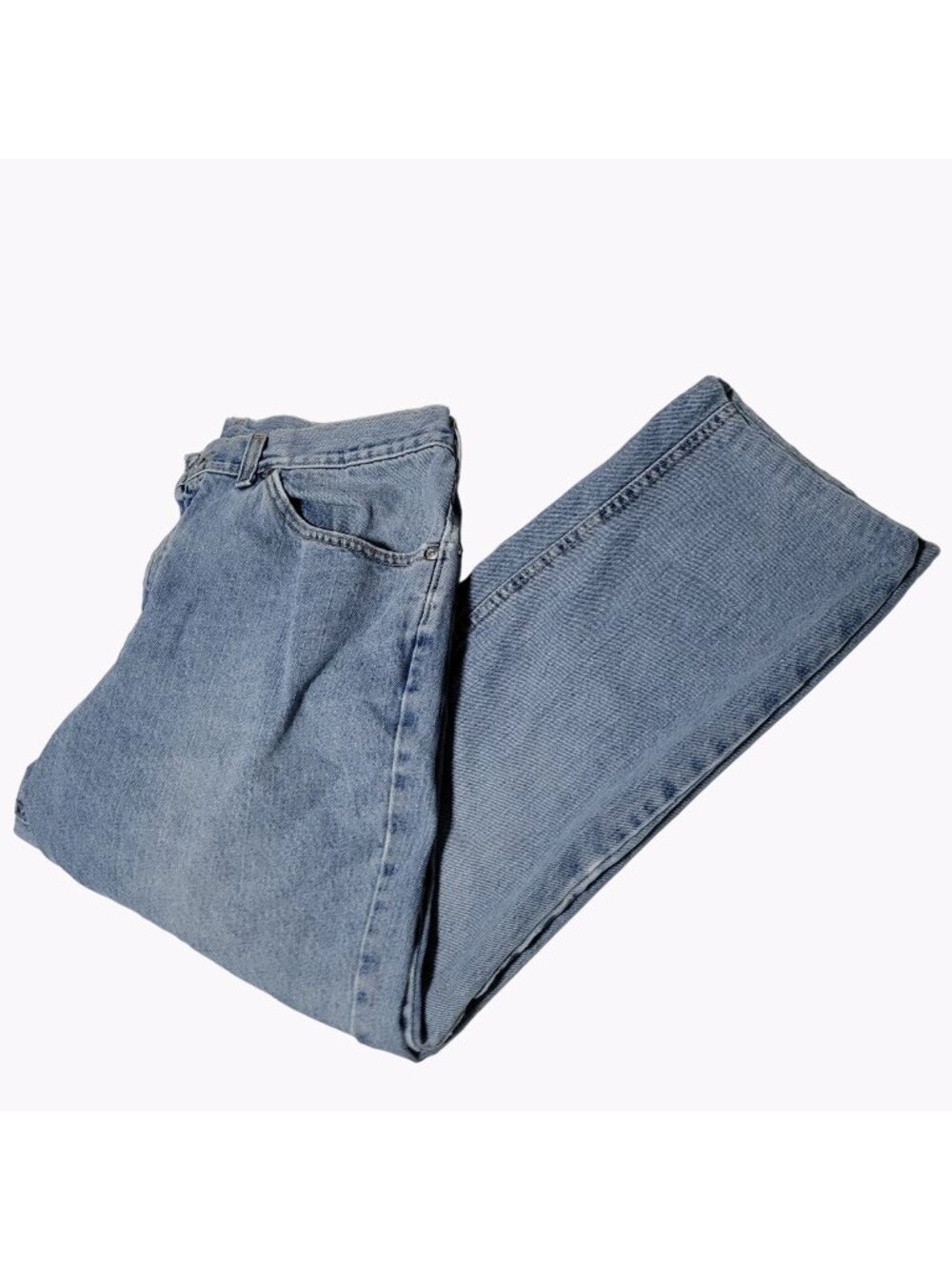 Lee Jeans Mens Size 38 X 30 Straight Leg High Rise Light Wash Denim Pants